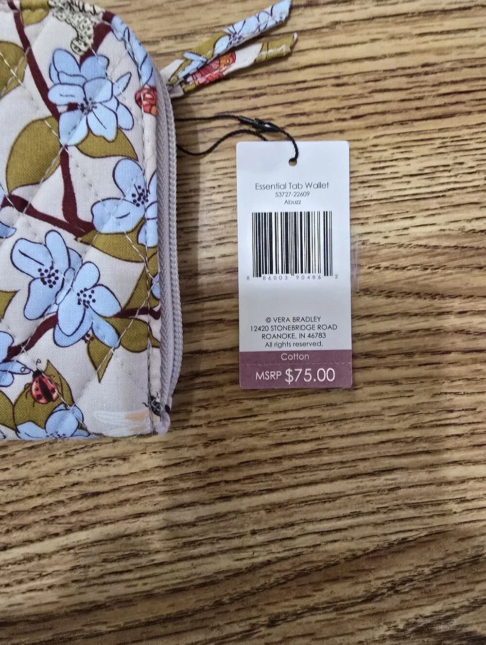 Vera Bradley Essential Tab Wallet.  Pattern:  ABuzz